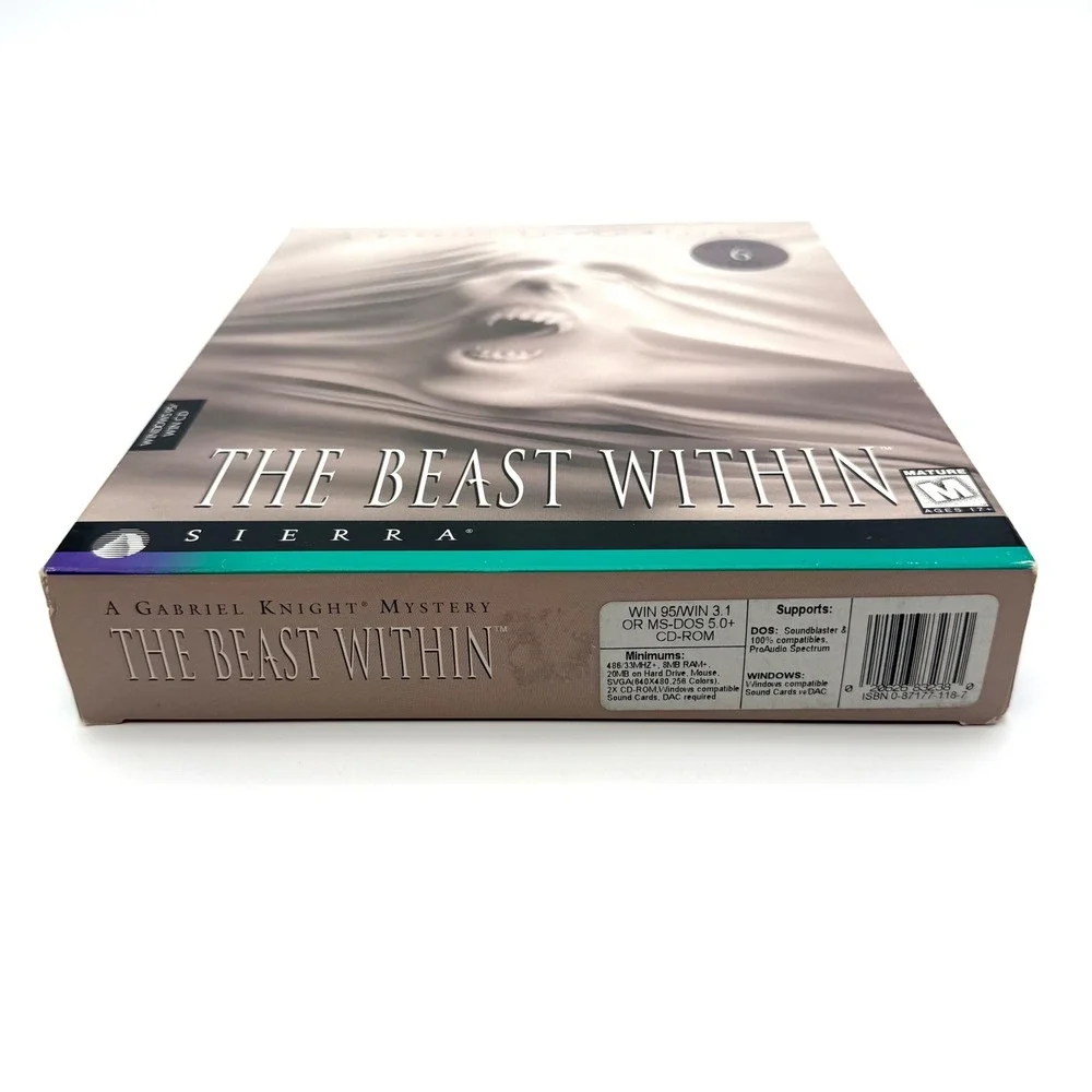 Beast Within Gabriel Knight Mystery PC Game 1995 Big Box Sierra Complete 6 CD